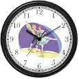 Couple Folk Dancers - Dancing Wall Clock by WatchBuddy Timepieces (White Frame)