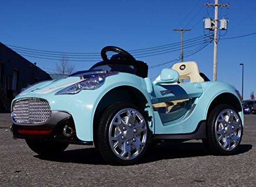 New 2015 Exclusive Maserati Sport Style 12v Kids Ride on Car, Power Wheels, Battery with Remote Control Toy Car for Kids - Sky Blue