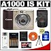 Canon PowerShot A1000 IS Compact Digital Camera (Brown) + 8GB SD Card + Case + Batteries + Accessory Kit