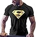 Men's Superman T-Shirts Bodybuilding Muscle Training Short Sleeve