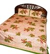 3pc Set Cotton Bedspread Block Print Vegetable Dyes India Home Interior Decorating,king/queen 108"