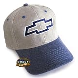 Bowtie Hat Cap Blue Khaki Chevrolet Chevy (Apparel Clothing) by Gregs Automotive LLC