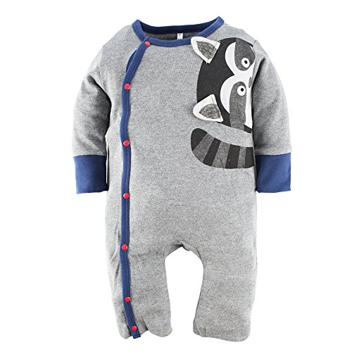 Big Elephant Baby Boys' 1 Piece Snap-Up Long Sleeve Pajama Romper G83