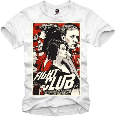 E1SYNDICATE T-SHIRT FIGHT CLUB BRAD PITT TYLER DURDEN DVD MOVIE DOPE S/M/L/XL