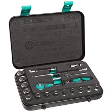 Wera Zyklop 8100 SA 1 1/4-Inch Metric Ratchet Set, 18-Piece