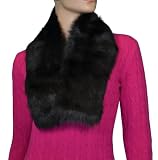 Polo Ralph Lauren Purple Label Fur Scarf Neck Piece Black