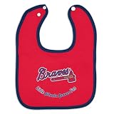 Atlanta Braves MLB Baseball Team Infant Baby 2-Tone Snap Baby Bib