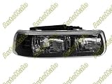 1999 - 2002 ( 2000 2001 ) / 99-02 ( 00 01 ) CHEVY SILVERADO // 2000 - 2006 ( 2001 2002 2003 2004 2005 ) / 00-06 ( 01 02 03 04 05 ) CHEVY TAHOE/SUBURBAN // 2000 - 2006 ( 2001 2002 2003 2004 2005 ) / 00-06 ( 01 02 03 04 05 ) GMC SUBURBAN EURO HEADLIGHTS - BLACK - YD