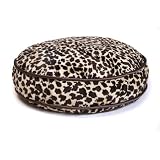 petLINENS Dog Bed Cover - Animal Print Slipcover, Leopard: 32'x6' Round Cover