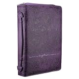 Purple Floral Bible / Book Cover - Philippians 4:13 (Large)