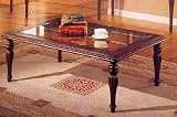51Dm5ZykylL. SL160  Cherry Finish Glass Top Scrolled Coffee Table