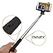 Monopod Selfie Stick Razy - Self-portrait Wireless Pole with Tripod Mount Camera Holder and Remote Shutter Designed for Apple iPhone 6 6plus 5 5s 5c 4 4s, Samsung Galaxy S3 S4 S5, HTC One, Google Nexus, LG and Sony - Black