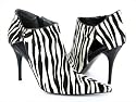 Luichiny Abbey Booties Zebra Pony Gorgeous Stiletto Ankle Boots