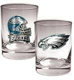 Philadelphia Eagles NFL 2pc Rocks Glass Set