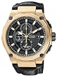 Citizen #CA0313-07E Men's Eco Drive Black Leather Strap 200M Chronograph Sports Watch