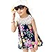 Weixinbuy Kids Baby Girl's Floral Hollow Lace Printed Beach Sundress