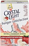 Crystal Light On-the-Go, Hunger Satisfaction, Strawberry Banana, 7-Count Boxes (Pack of 6)