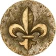 Thirstystone TS2141 Natural Sandstone Coaster Set Fleur de Lis