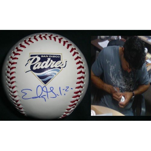 Edgar Gonzalez (San Diego Padres) Signed Autographed Team Logo Baseball (Psa/Dna Coa)