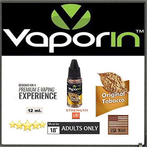 Vaporin By VaporX Aromatherapy Juice (5 Bottles) "Original To-bacco" 1.8 High 60 ML Liquid Juice MADE IN USA