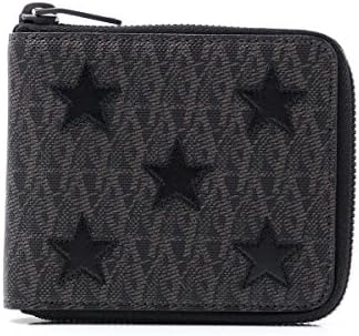 Saint Laurent Paris 2 fold wallet TOILE MONOGR NERO×LINO Brown of 419028 gitk3 1059 men