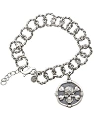 Guy Harvey 25mm Skull & Crossbones Rope Bracelet