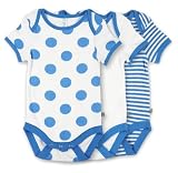Green Baby 3 Pack Short Sleeve Bodysuits (3 - 6 Months, Blue)