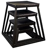 Plyometric Platform Box Set- 6", 12", 18", 24" Black