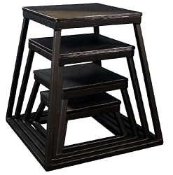 Plyometric Platform Box Set- 6", 12", 18", 24" Black