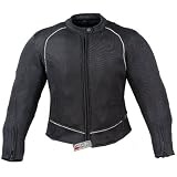 WOMENS LADIES MESH JACKET MOTORCYCLE ARMOR BLACK