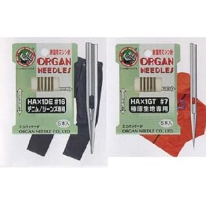 【クリックで詳細表示】オルガン 〔＃ニット普通地用HAx1SP＃11-008343〕ミシン針家庭用専用針5本入