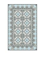 Huella deco Felpudo de Vinilo (Gris/Azul Celeste)