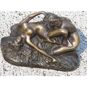 Erotic Two Lovers Embracing Bronze Statue Sculpture Collectible Art Deco Figurine Statue