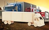 Puzzled, Inc. 3D Natural Wood Puzzle - Semi Truck