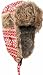 Red Knitted Snowflake Knitted Soft Faux Fur Wool Trooper Trapper Bomber Pilot Aviator Ski Hat