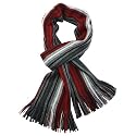 100% Acrylic Men's Colorful Stripes Tassel Ends Knitted Long Scarf - Various Colors Available