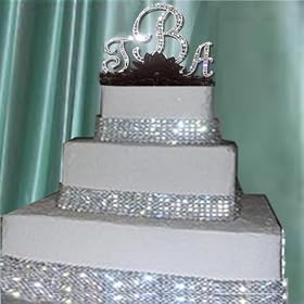 Crystal Cake Ribbon Rhinestone Banding Wedding Cake, 3 Yards