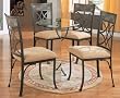 Antique Metal Finish Dining Chair with Multicolor Tiles By Coaster Furniture