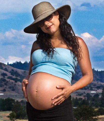 Navy Blue Medium Yoga Mom Du Jour Barefoot & Pregnant Stretchy & Comfy Maternity Tube Top by KD dance, Stretch Knit, Sexy & Stunning, Vibrant & Fashionable Day or Night, Snuggly & Warm Easy Post Birth Nursing Top, High Quality Made To Last In New York City USA