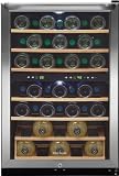 Frigidaire FFWC38F6LS 22″ Freestanding Wine Cooler with 4.6 cu. ft. Capacity, 38-Bottle Capacity, 5 Wooden Racks, Dual Temperature Zones, Electronic Temperature Control and Top Front-Mounted Handle