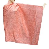 Handmade Jamawar Wool Shawl With Leaf Design Border Christmas Gift For Her (Free Shipping) Shwl0098r