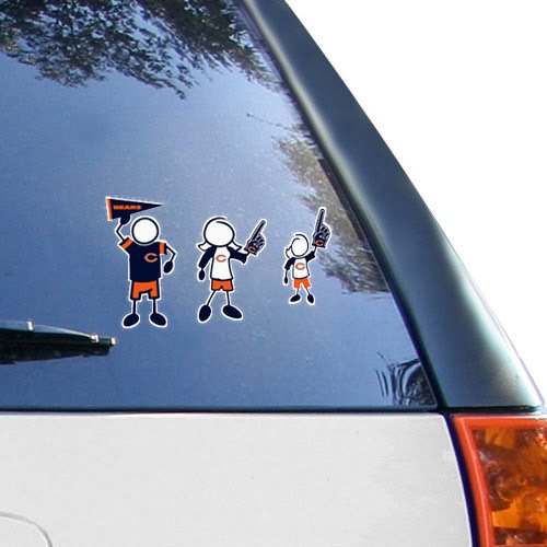 NFL Chicago Bears 12'' x 12'' Family Car Decal Sheet