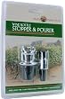Wine bottle stopper and pourer in Blister Pack Napa Essentials including a food and wine pairing guide