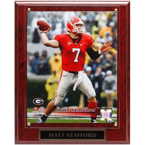 Georgia Bulldogs #7 Matt Stafford 10.5'' x 13'' Player Plaque