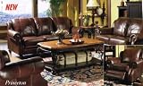 Princeton - Tri-Tone Burgundy Leather Sofa by Coaster