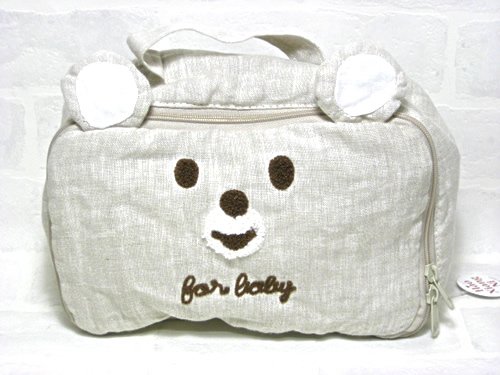 グラディー/ gladee　BearForBaby　クマのリネン　おむつポーチ