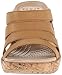 crocs Women's 200414 A-Leigh Leather Slide Sandal, Cocoa/Gold, 10 M US
