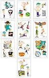 Phineas and Ferb Tattoos - Set of 10