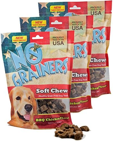 No Grainers Soft Chews (by Nootie), Grain Free Liver Treats, 3-Pound, BBQ Chicken Flavor