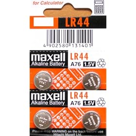 50 Pack Maxell AG13 LR44 A76 357 Button Cell Battery by Batteries